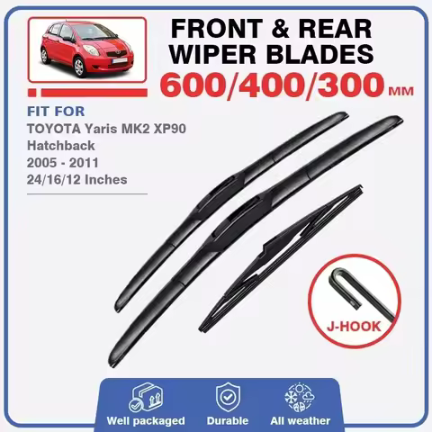 Wiper Blades For TOYOTA Yaris MK2 XP90 Builted in France 2005 - 2011 Hatchback Windshield Windscreen