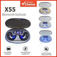 X55 Sleeping Earbuds Wireless Bluetooth Headsets LED Display Hi-fi Stereo Sound Waterproof Noise-Can