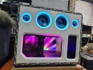 รุ่นใหม่ ตู้บลูทูธ 6.5 นิ้ว กระแทกข้าง คาราโอเกะกลาง4"แหลม2" กำลังขับ 200wD900