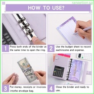 RAN Budget Binder Set Leather Budget Planner with Cash Envelopes Budget Sheets Label Stickers for Mo