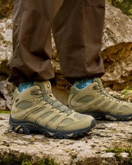 MERRELL MOAB 3 MID WP高筒登山健行鞋 男鞋-棕綠色