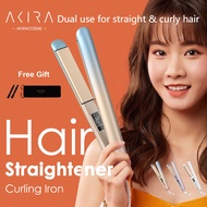 Akira Negative Ion Accessories Ceramic Hair Straightener Curling Iron AkiraCosme 2 In 1 Japan Akira 