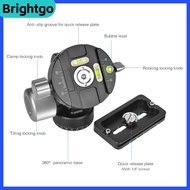 brightgo-my VH-10R 2 Way Pan/Tilt Tripod Head 360° Rotating Panoramic Bird Watching Photography with