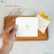 Paper Bag French Fries Paper Bag POLOS FriedKentang Paper Bag French Fries Snack White Paper Bag Ret