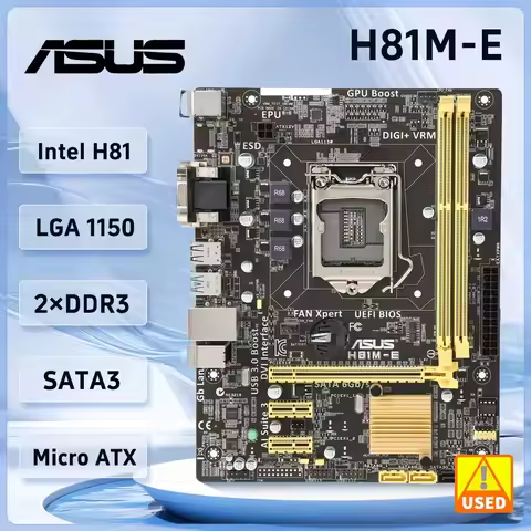 ASUS H81M-E Motherboard LGA 1150 Intel H81 DDR3 16GB support 4770 4170 4590 4460 4690 4150 cpu Micro