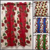 Christmas Eve Non-Ring Window Curtain Geena 68x58 Inches
