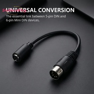 STABLESELLING Keyboard Mouse Converter, Converter Cable 0.15m / 5.9in DIN 5 Pin Male to Mini DIN 6 P