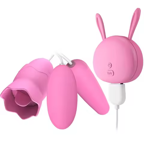 double jumping egg clitoris G-spot breast vibration chest massage female masturbator three-point vib