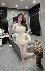 Set chân váy dập áo cúp ngực cao cấp