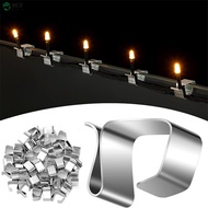 50pcs Christmas Light Gutter Hooks Long Lasting Steel Fairy Lights Hooks for Gutter Eaves Accessorie