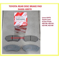 TOYOTA REAR DISC BRAKE PAD 04466-60070  Lexus LX470 Toyota Land Cruiser Prado HDJ100, HDJ101, UZJ100