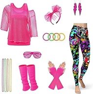 Taechalingo 80s Costume Accessory for Women Set, 80s Accessories Outfit Women, 90s Outfit Women's Pa