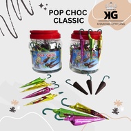 PUSAN - PUSAN POP CHOC CLASSIC 250G (1 TOPLES 50 PCS) COKELAT PAYUNG PERMEN PAYUNG PERMEN JADUL COKE