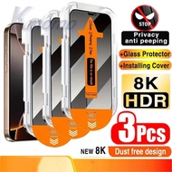 3Pcs Anti-Spy Privacy Tempered Glass For Samsung A33 A53 A73 A52 A52s A72 A42 A32 A12 A02 A02s A10 A