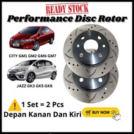 Honda City GM1 GM2 GM6 GM7 Civic ES8 Jazz GK3 GK5 GE6 Performance Disc Rotor Slotted & Drilled Spare