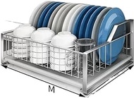 Space Saving Dish Rack Multifunctional Dish Drainer Cutlery Cup Drying Holder Rack Stainless Steel For Kitchen Ware Dish Drying Rack (Color : Silver, Size : A)
