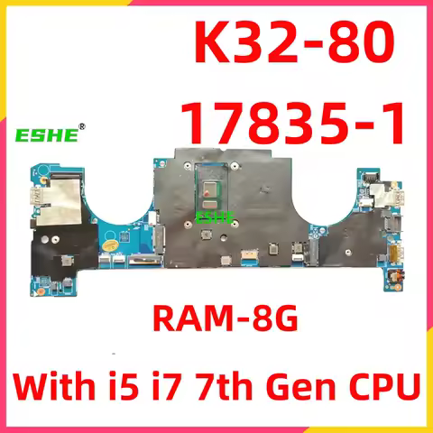 LK32 MB 17835-1 448.0A207.0011 For Lenovo K32-80 K32-80b V730-13IKB Laptop motherboard With CPU I5 7