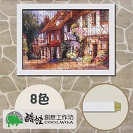 【酷蛙創意】客製復古木紋1000片拼圖框(8色)-470白色