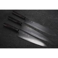 🇯🇵堺牙月 闇影 黑染仕上 白二鋼 和牛刀 240mm 💓 黑檀柄 💓 日本高級廚刀 日本刀具