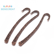 5pcs style Alloy Bookmarks Red Copper 120x18x3mm Hole: 2mm