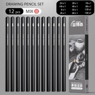Professional 2H HB B 2B 3B 4B 6B 8B 12B 14B Sketch Drawing Graphite Charcoal Pencils Set Drawing Ske
