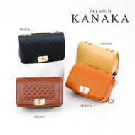 TAS PREMIUM KANAKA GESPER RANDOM WANITA SAMPING BESAR TOP ADA TALI PANJANG SELEMPANG TERBARU HANDLE
