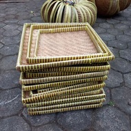 Set of Tampah Bamboo Box 4pcs 25X25 30X30 35X35 40X40 Tumpeng Mat