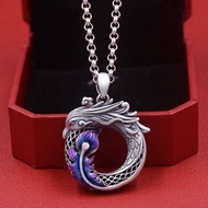 Trail Echo  สร้อยคอรูปมังกรและนกฟีนิกซ์สำหรับผู้ชายและผู้หญิงในสไตล์วินเทจแบบชาติพันธุ์