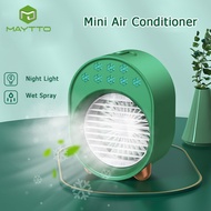 MAYTTO Mini Air Conditioner Air Cooler Fan 7 Colors Night Light USB Portable Air Conditioner Purification Humidifying Personal Space Air Cooling Refrigeration Fan Multifunctional Humidifier for Office Desktop