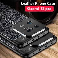 Luxury Leather Phone Case For Xiaomi 13 pro Ultra 13pro 13ultra 13 Lite 13lite Xiaomi13pro Xiaomi13Lite Soft Bumper Shockproof Casing Fashion Solid Color Leather Back Cover