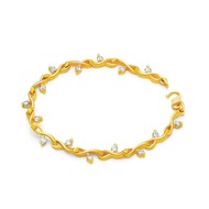 ZHULIAN Gold Plated | CZ Olive Leaf Vines Bracelet [ BT 5065 ]