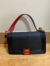 Chanel Le Boy Medium Blue Limited Edition 珠光