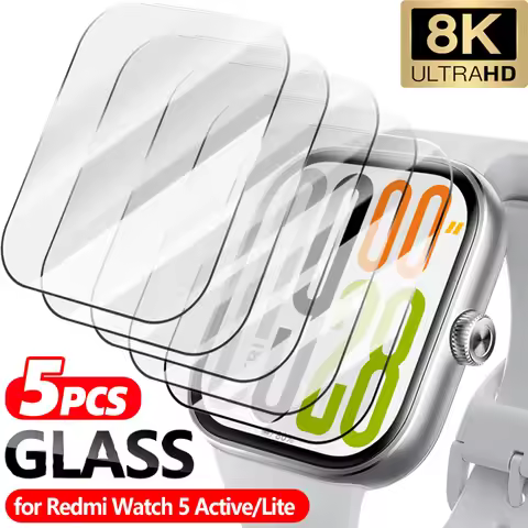 Tempered Glass For Xiaomi Redmi Watch 5Active 5Lite Smartwatch Protective Film Screen Protectors For
