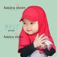 G-MOOI Sporty Baby Hat 0-6 Months 1-8 Years Baby Girl Headscarf, Tudung Bayi Perempuan