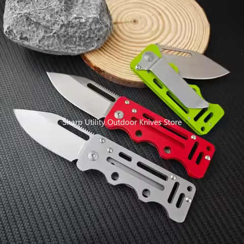 Tactical Mini Outdoor Survival Pocket Knife 8Cr13Mov Steel Hunting Camping Jackknife Utility Tools H