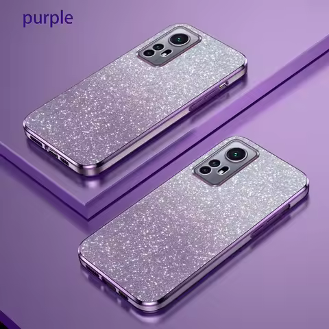 For Xiaomi 12 Lite Case Xiaomi 12 Phone Case MI 12S mi12x 12 Pro Cover Luxury Gradient Glitter Plati