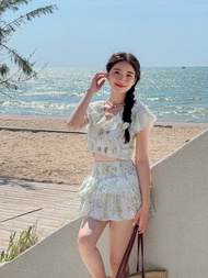 SET ELISA - Set áo cổ viền bèo - chân váy xòe 2 tầng