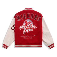 ZZOOI Black Red Oversize Varsity Jacket Vintage Men R Letter Embroidery Baseball Bomber Coats Women 