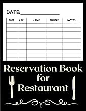 Reservation Book for Restaurant: A 365-Day Planner to Organize Your Restaurant Bookings