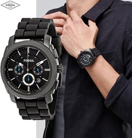 (Real Photo)Fossil Mens Machine Chronograph Black Silicone Watch  FS4487 Jam Tangan Lelaki