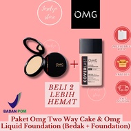 Omg Two Way Cake & Omg Liquid Foundation Package (Powder + Foundation)