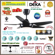 Deka Baby Fan With Remote Control 46 inches 5 Blades Remote Control Ceiling Fan | DF BABY LED Light | BABY J (Matt Black) | XR BABY