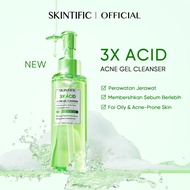 [New Launch] SKINTIFIC - 3X Acid Acne Gel Cleanser 120ml | Salicilyc Acid Facial Wash Cleanses Exces