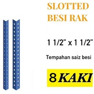 Besi angle Rak lubang 8 kaki/slotted angle bar 8 feet