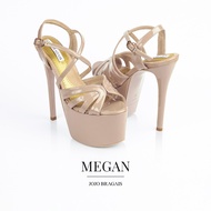 Jojo Bragais Megan Nude-Glossy 6.5-Inch High Heels | Pageant Heels | Platform Heels