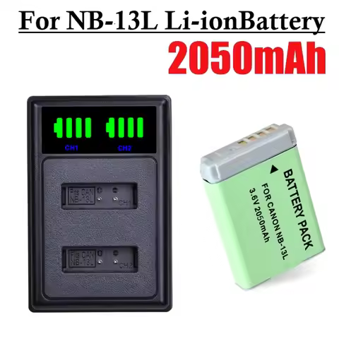 NB13L NB-13L 2050mAh Battery For Canon 2slot Charger G5X G7X G9X G7X Mark II SX620 HS SX720 HS SX730