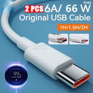 PBZZ FOR honor X8C honor X8A honor X8B honor X6B honor X6A  6A Usb Type C Cable Charger Max 66W Turb