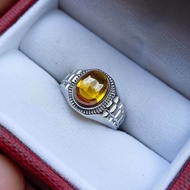 Cincin Batu Yellow Topaz minimalis