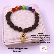 7 chakra energy hamsa bracelet
