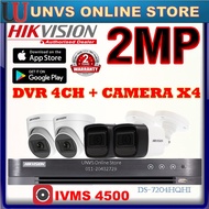 HIKVISION HIK 4-Channel Package 4CH Dvr+ BULLET Camera set Full HD 1080P 2.0MP HIK(DS-7204HQHI-K1/S)